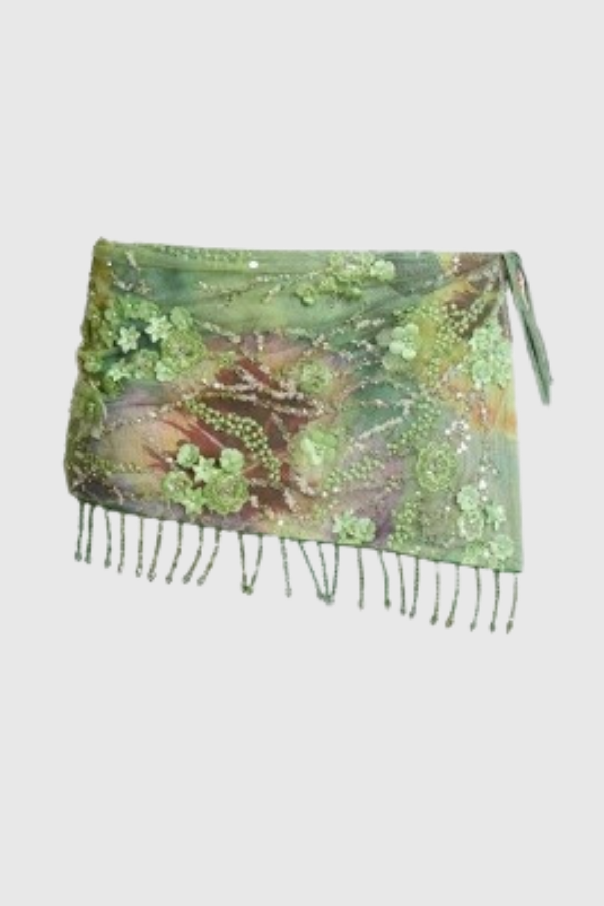 Duarte Embellished Wrap Mini Skirt