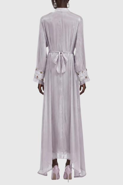 Dulcinea Embroidered Glossy Maxi Dress