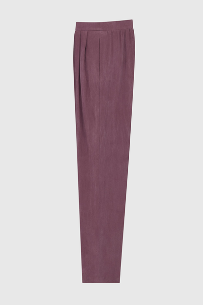 Durua Silk Oversize Blazer - Purple