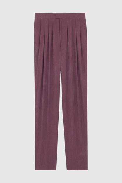 Durua Silk Oversize Blazer - Purple