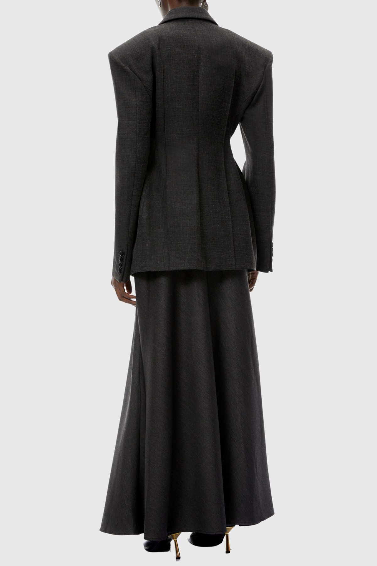 Dverly Cinched Waist Blazer - Grey