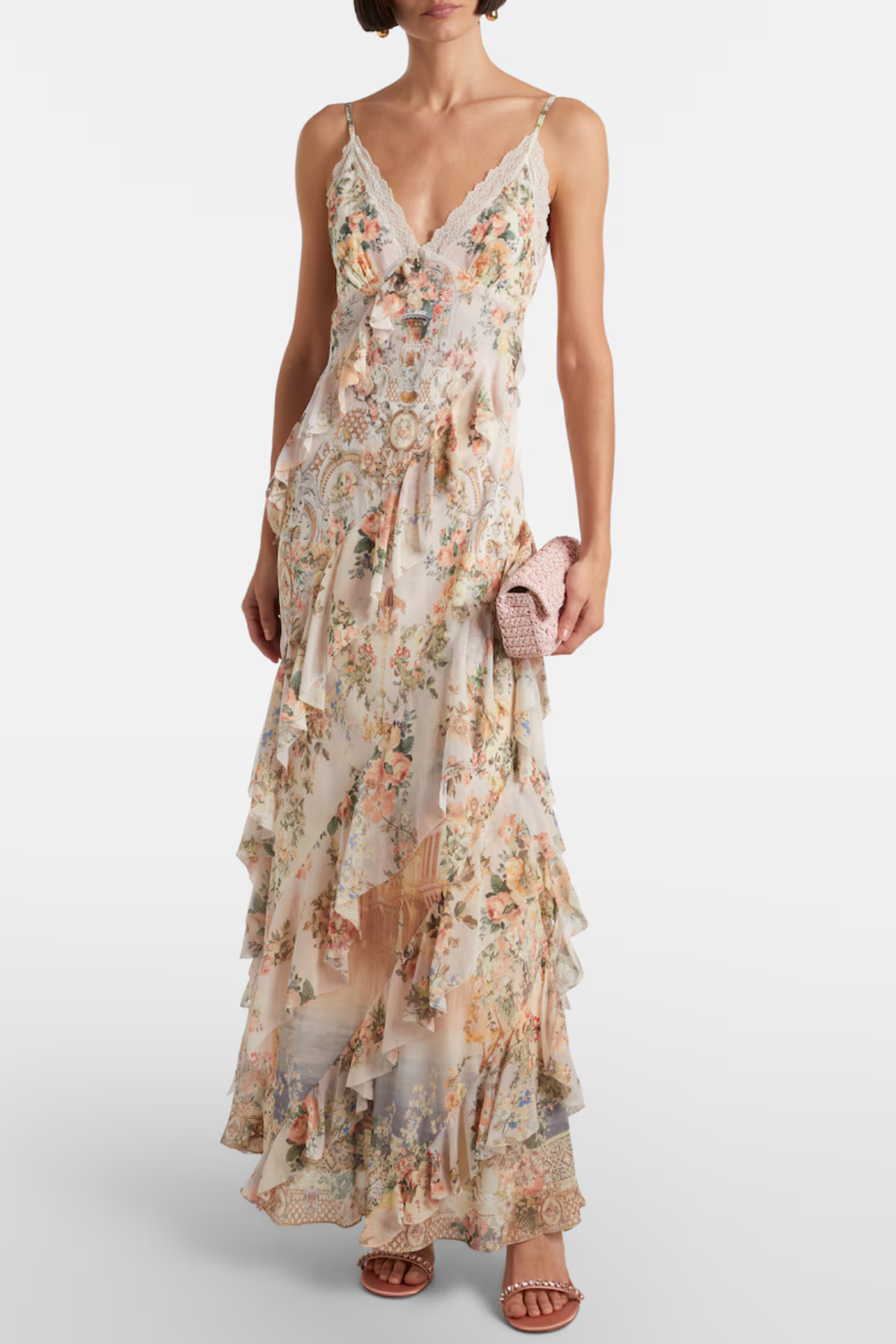Dymphna Floral Ruffle Maxi Dress