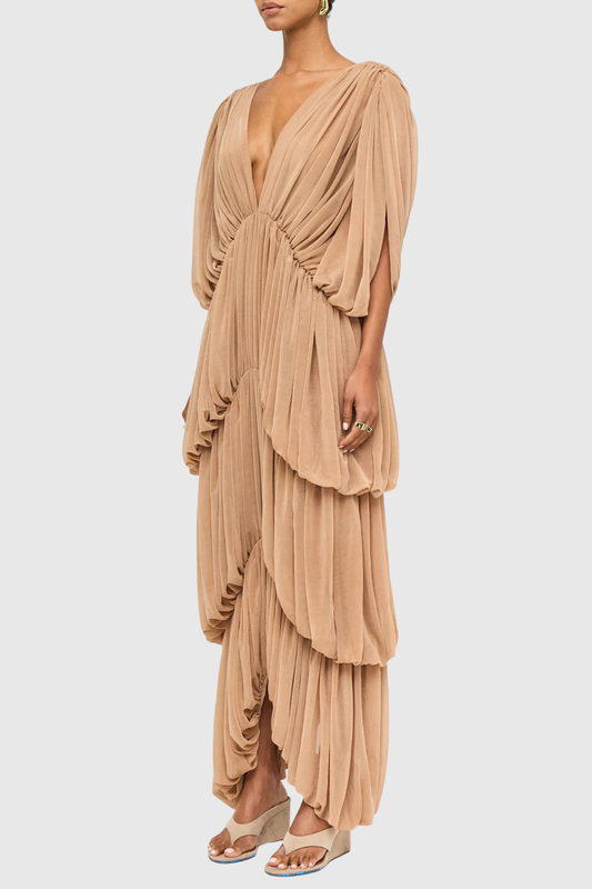 Dymphna Ruched Layer Maxi Dress