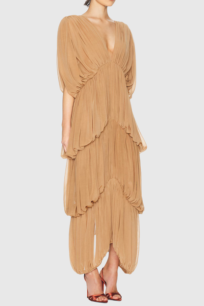 Dymphna Ruched Layer Maxi Dress