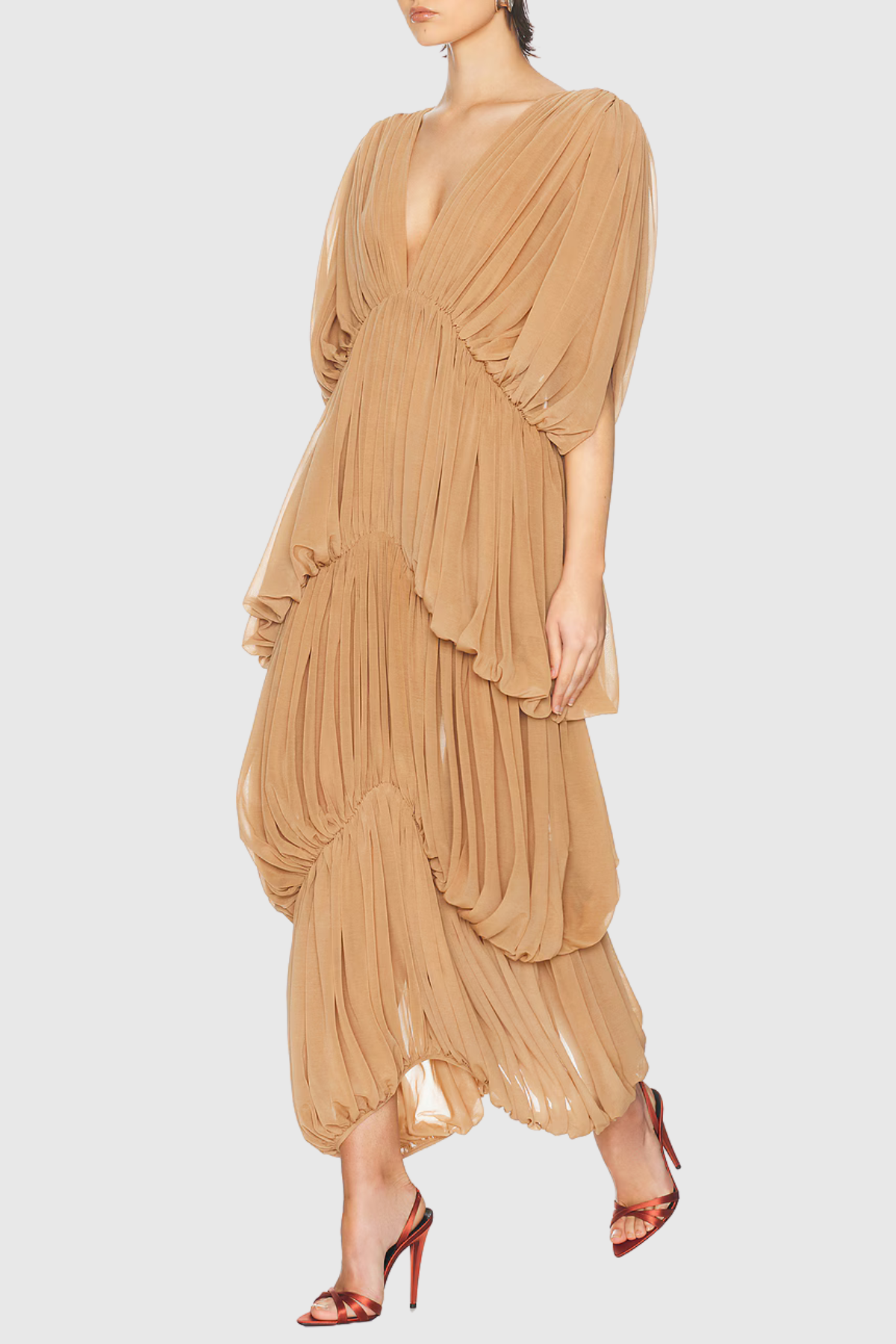 Dymphna Ruched Layer Maxi Dress
