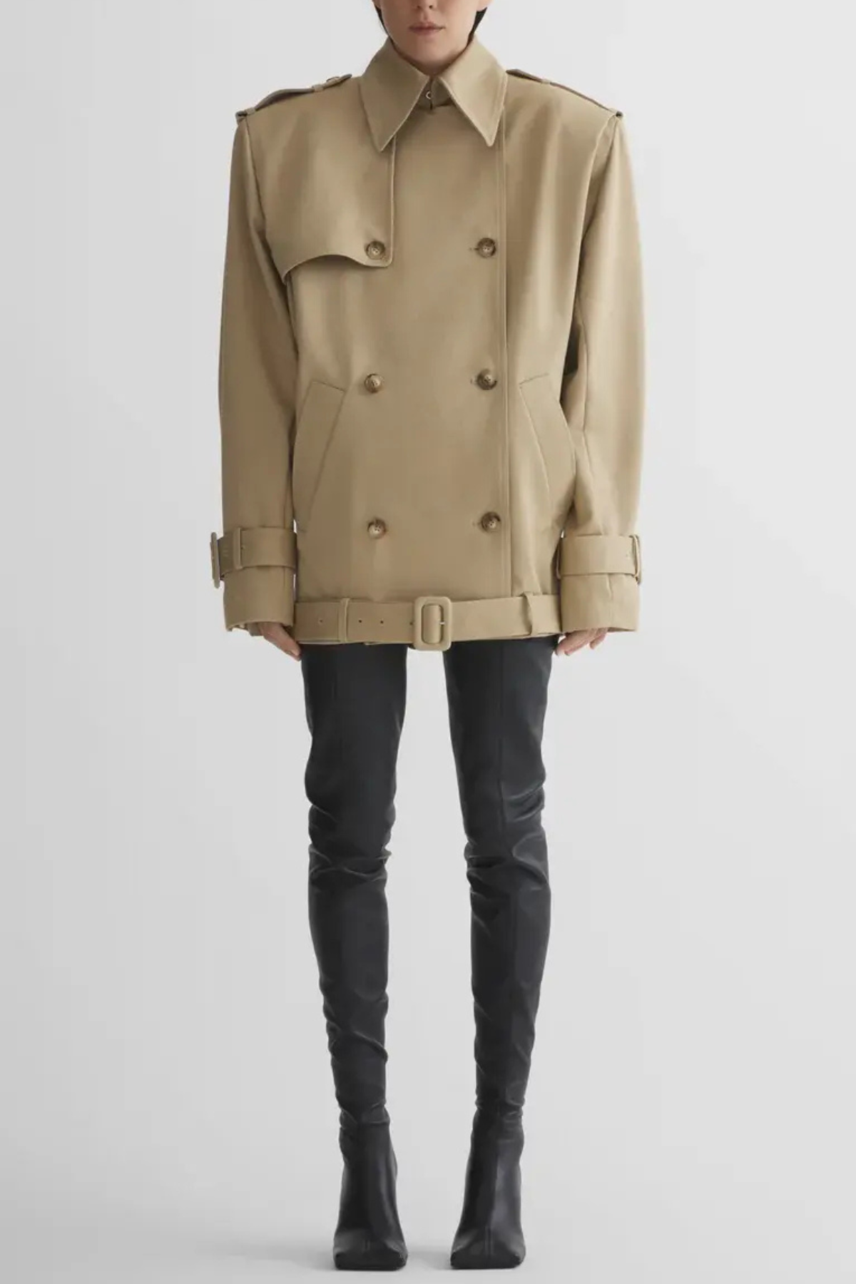 Ecrua Belted Trench Coat