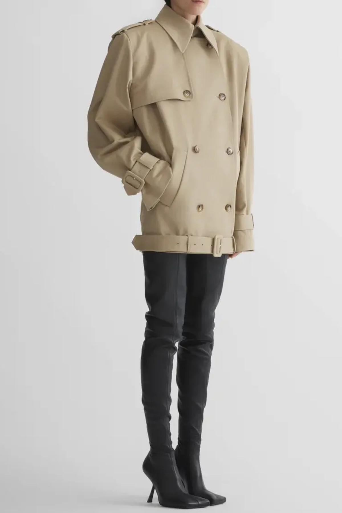 Ecrua Belted Trench Coat