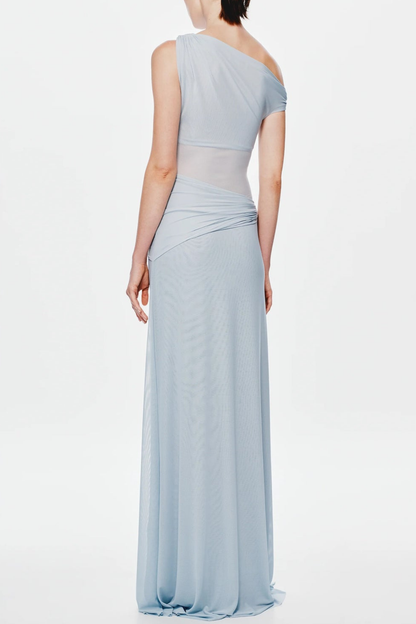 Edina Off Shoulder Twist Maxi Dress - Blue