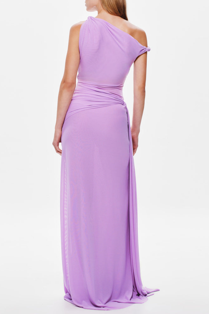 Edina Off Shoulder Twist Maxi Dress - Purple