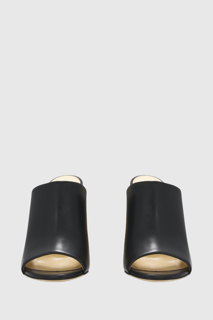 Editha Metal Spiral Mules - Black
