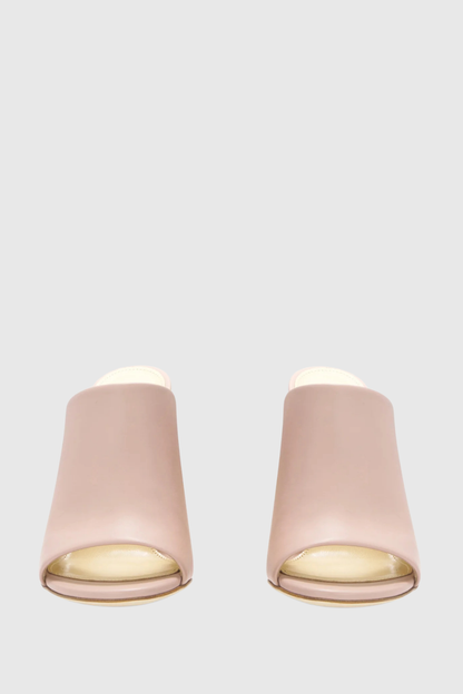 Editha Metal Spiral Mules - Pink