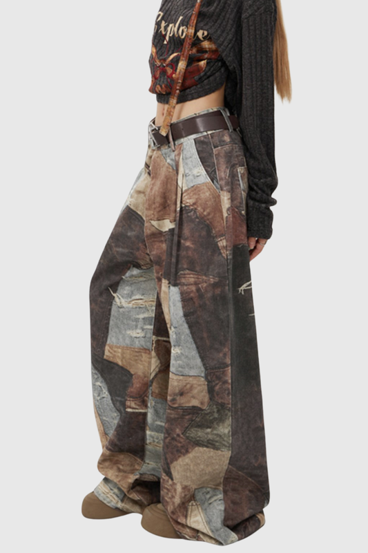 Edwara Print Baggy Jeans