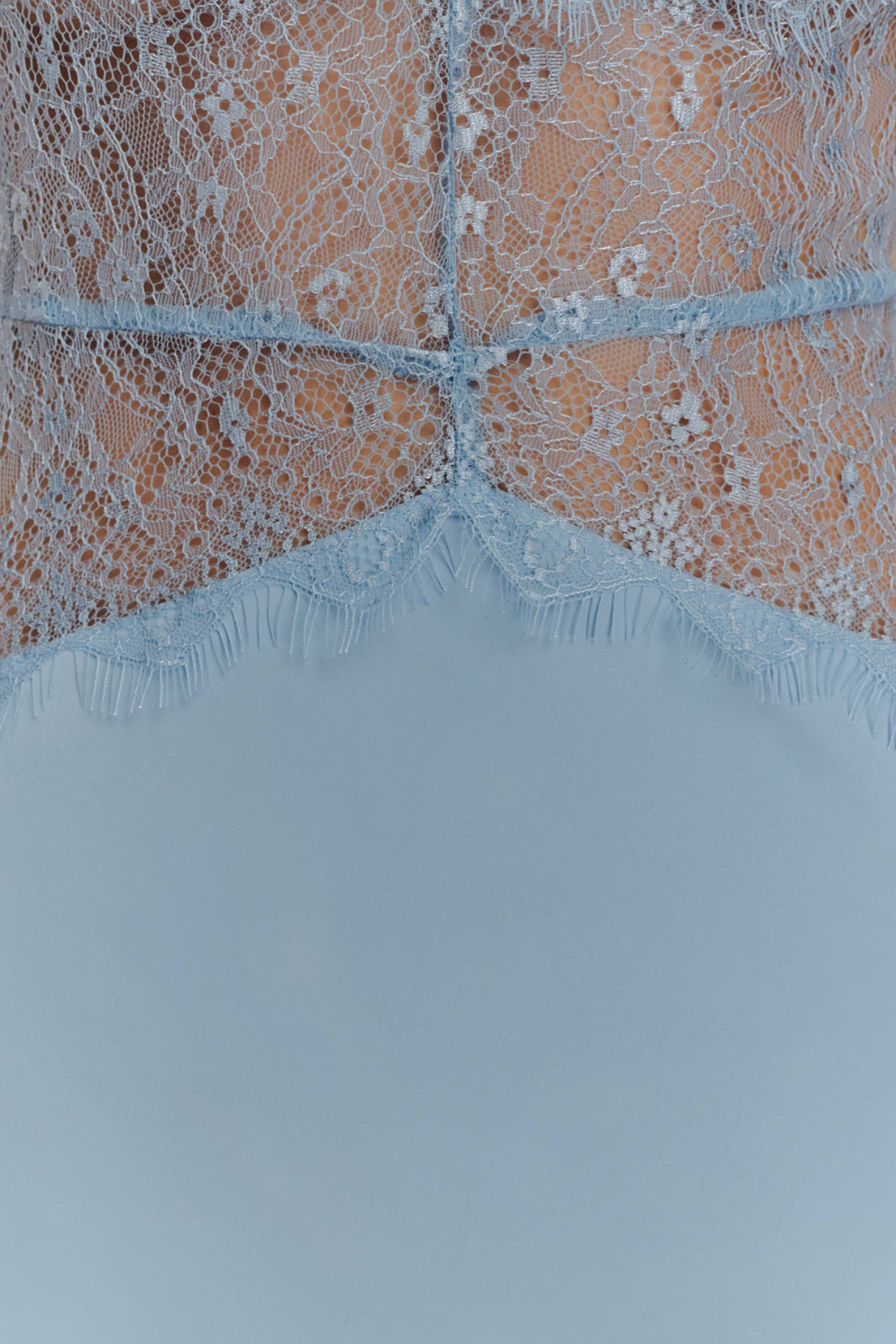 Edwiga Lace Halter Maxi Dress - Blue
