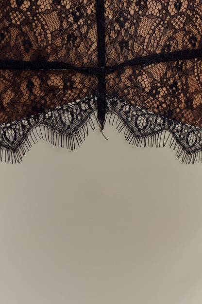 Edwiga Lace Halter Maxi Dress - Champagne
