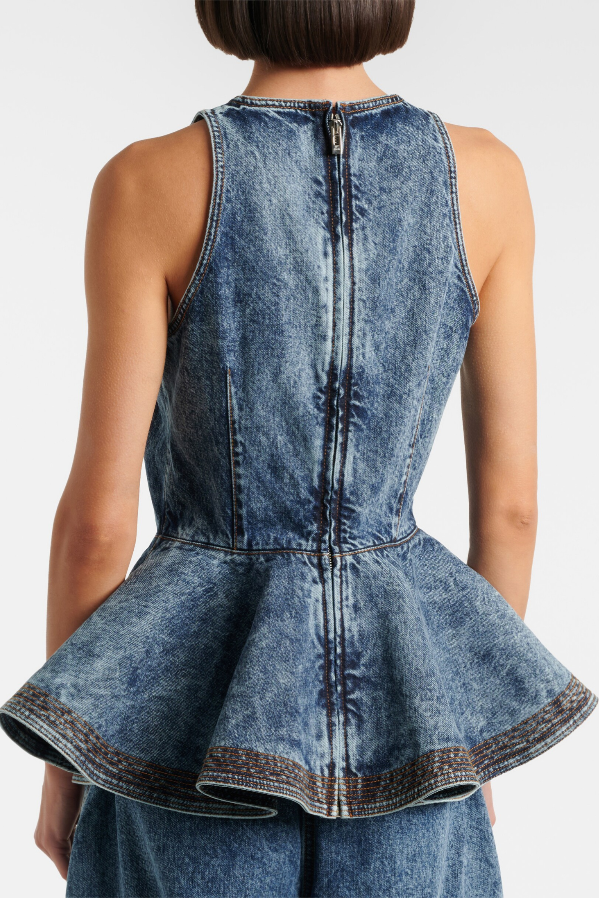 Ehaim Peplum Denim Top