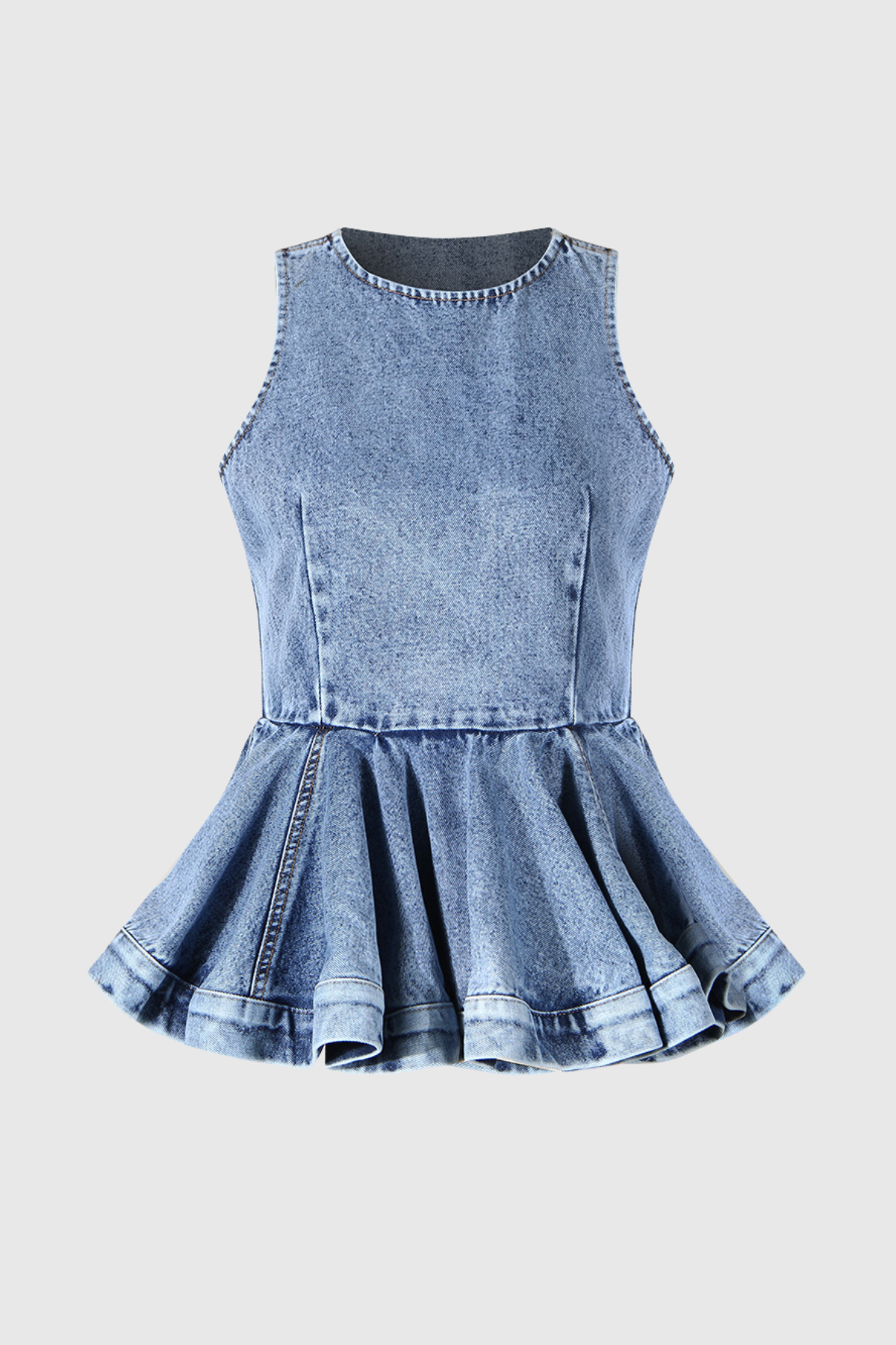 Ehaim Peplum Denim Top