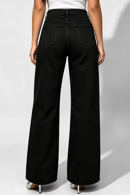 Eianne Eyelets Jeans - Black