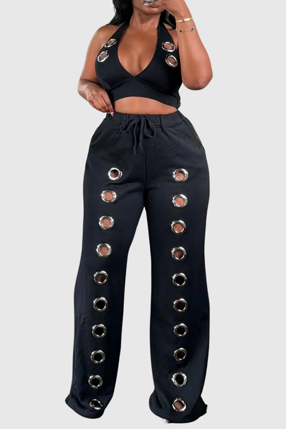 Eianne Eyelets Top & Pants Set