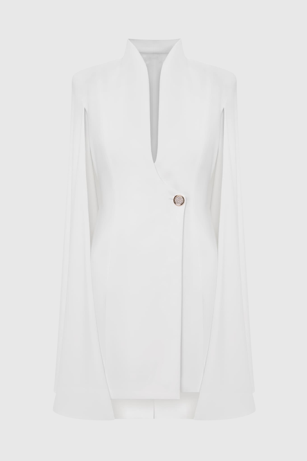 Kaydia Cape Sleeve Blazer - White