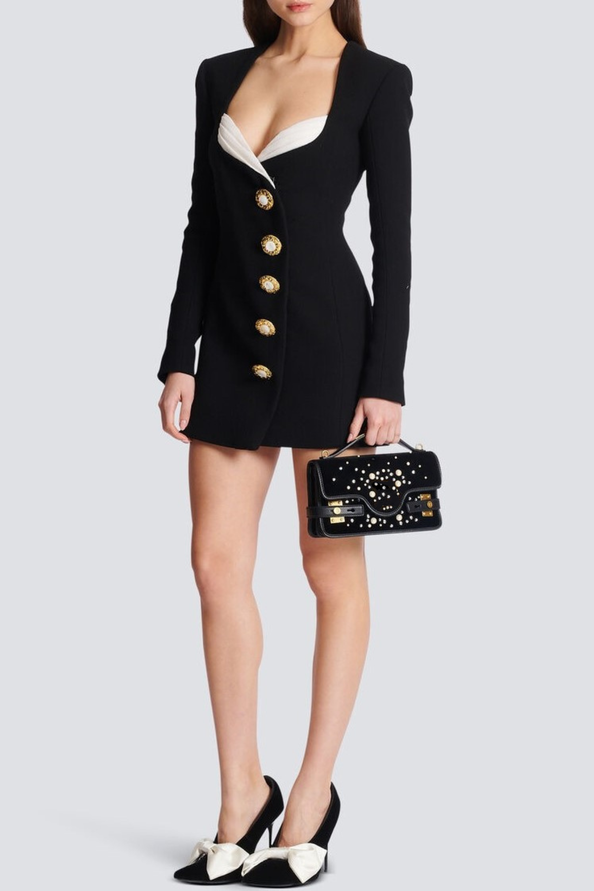 Eirian Asymmetric Buttoned Mini Dress