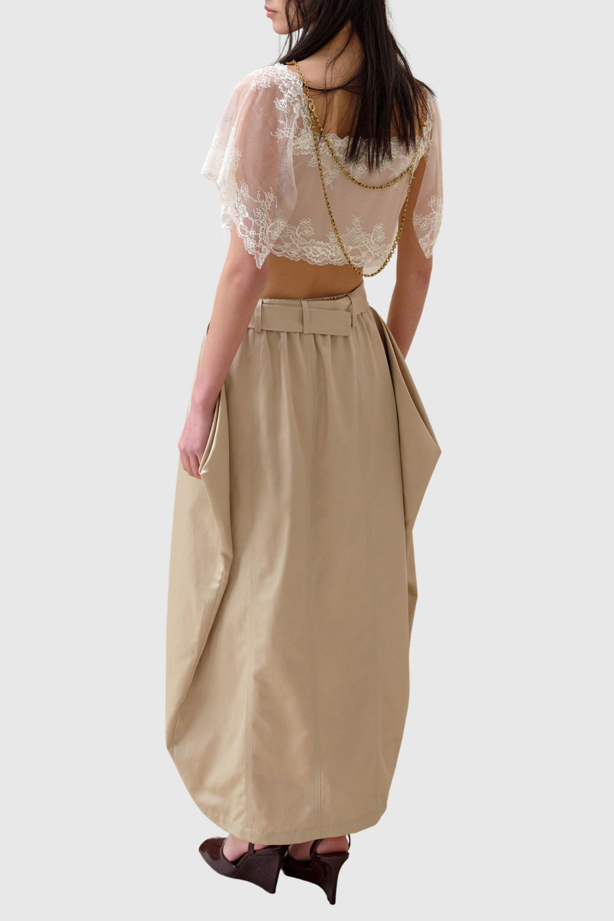 Eissa Strapless Belted Trench Mini Dress