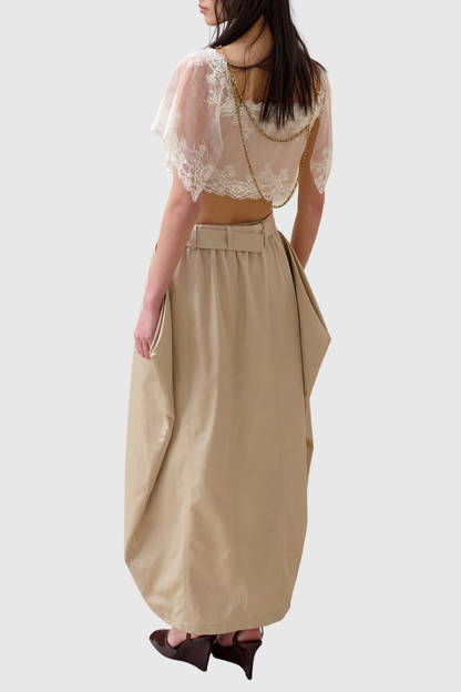 Eissa Strapless Belted Trench Mini Dress