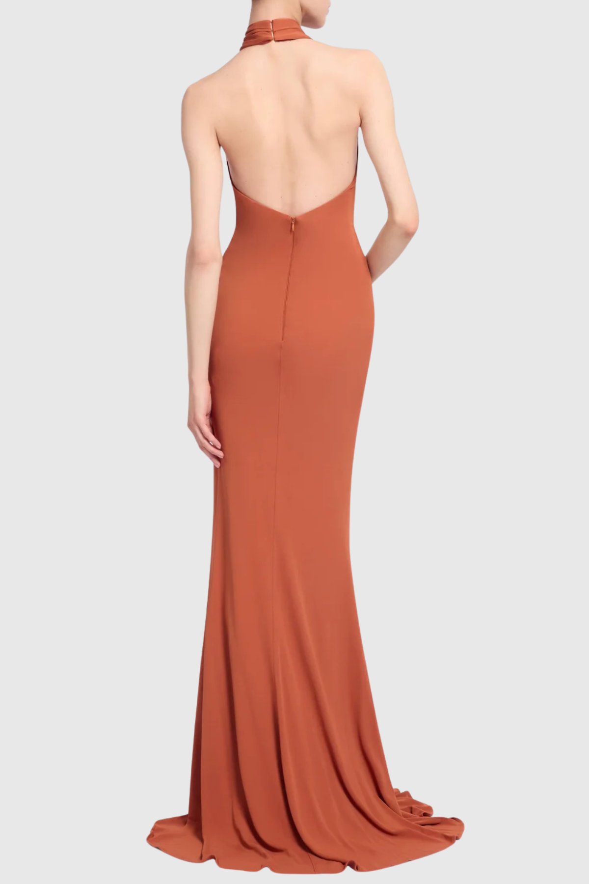 Eladia Halter Ruched Maxi Dress