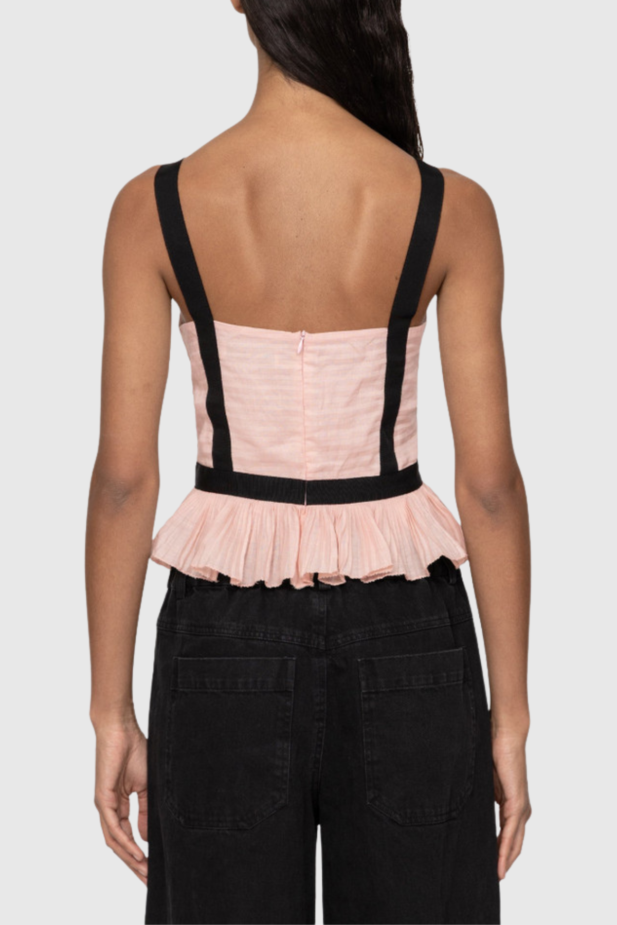 Eleanore V-neck Bow Top - Pink