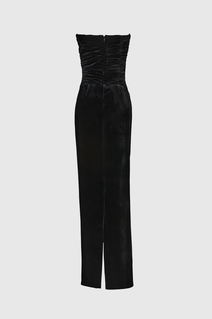 Eliezer Crystal Embellished Strapless Maxi Dress