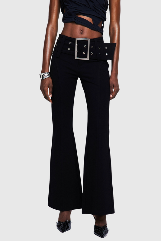 Elinda Belted Bootcut Pants