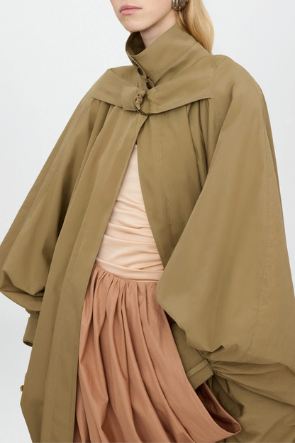 Elisaba Asymmetric Draped Cape Coat