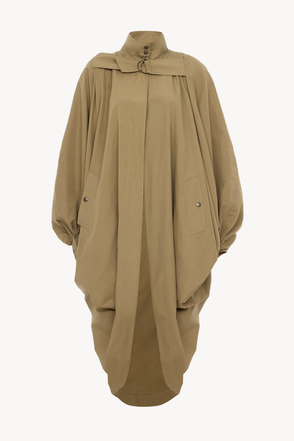 Elisaba Asymmetric Draped Cape Coat