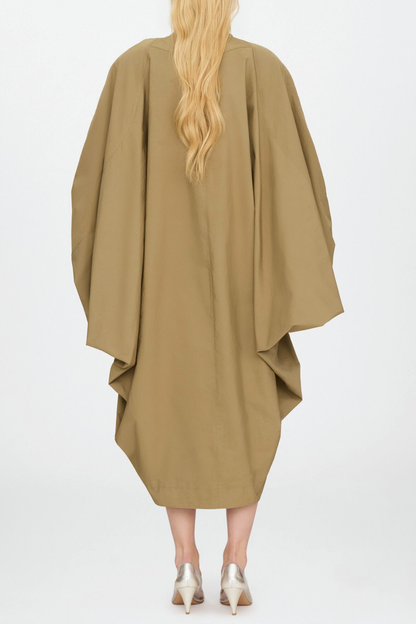 Elisaba Asymmetric Draped Cape Coat
