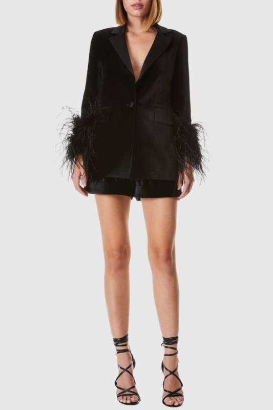 Eliseo Feather Velvet Blazer
