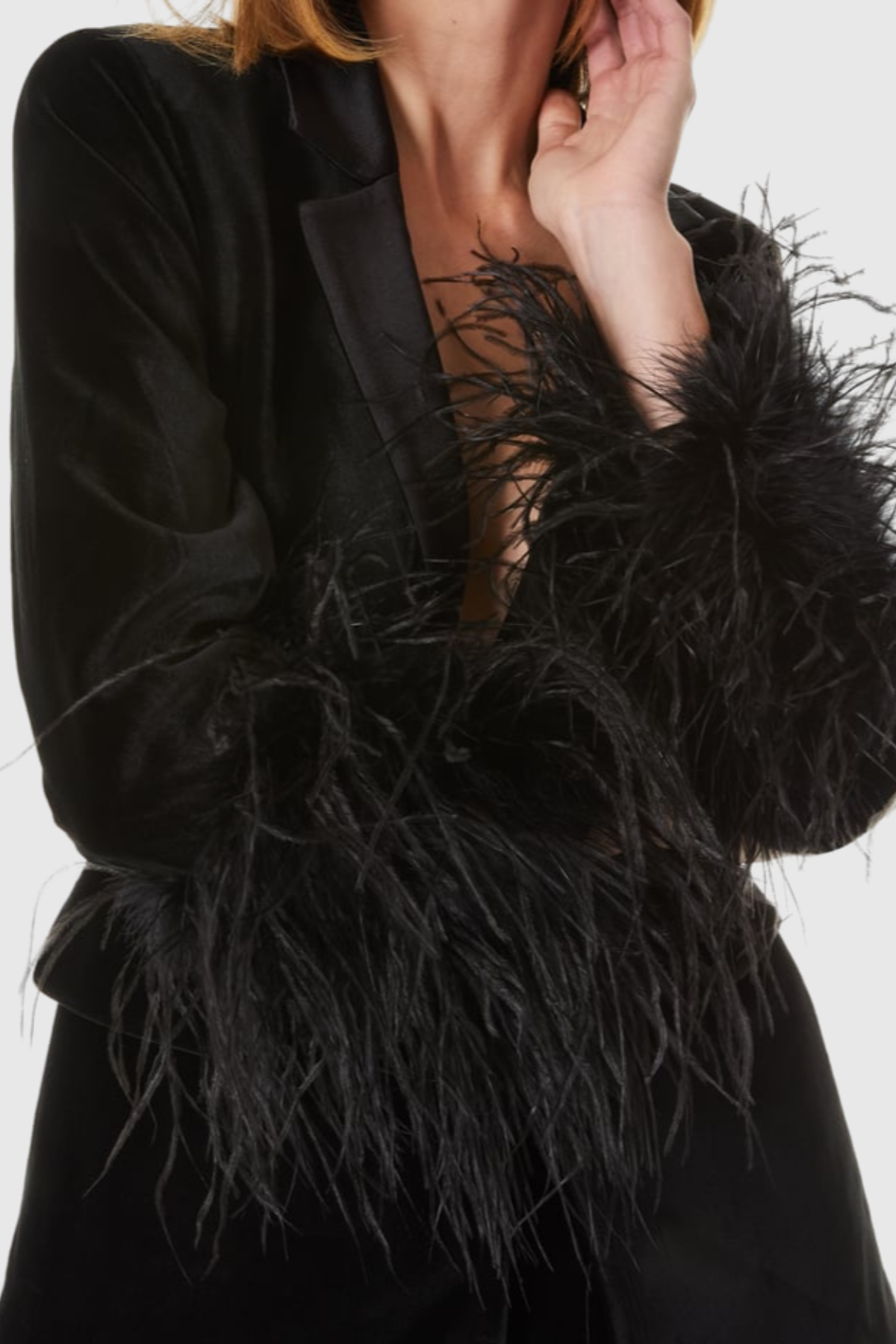 Eliseo Feather Velvet Blazer