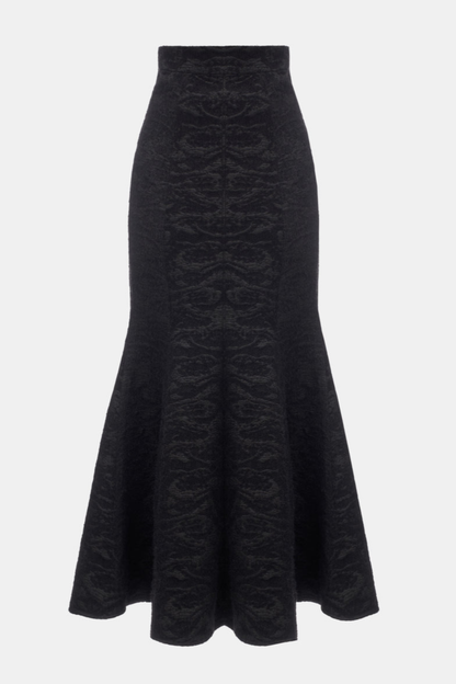 Eliya Jacquard Floral Embroidered Top & Mermaid Midi Skirt Set