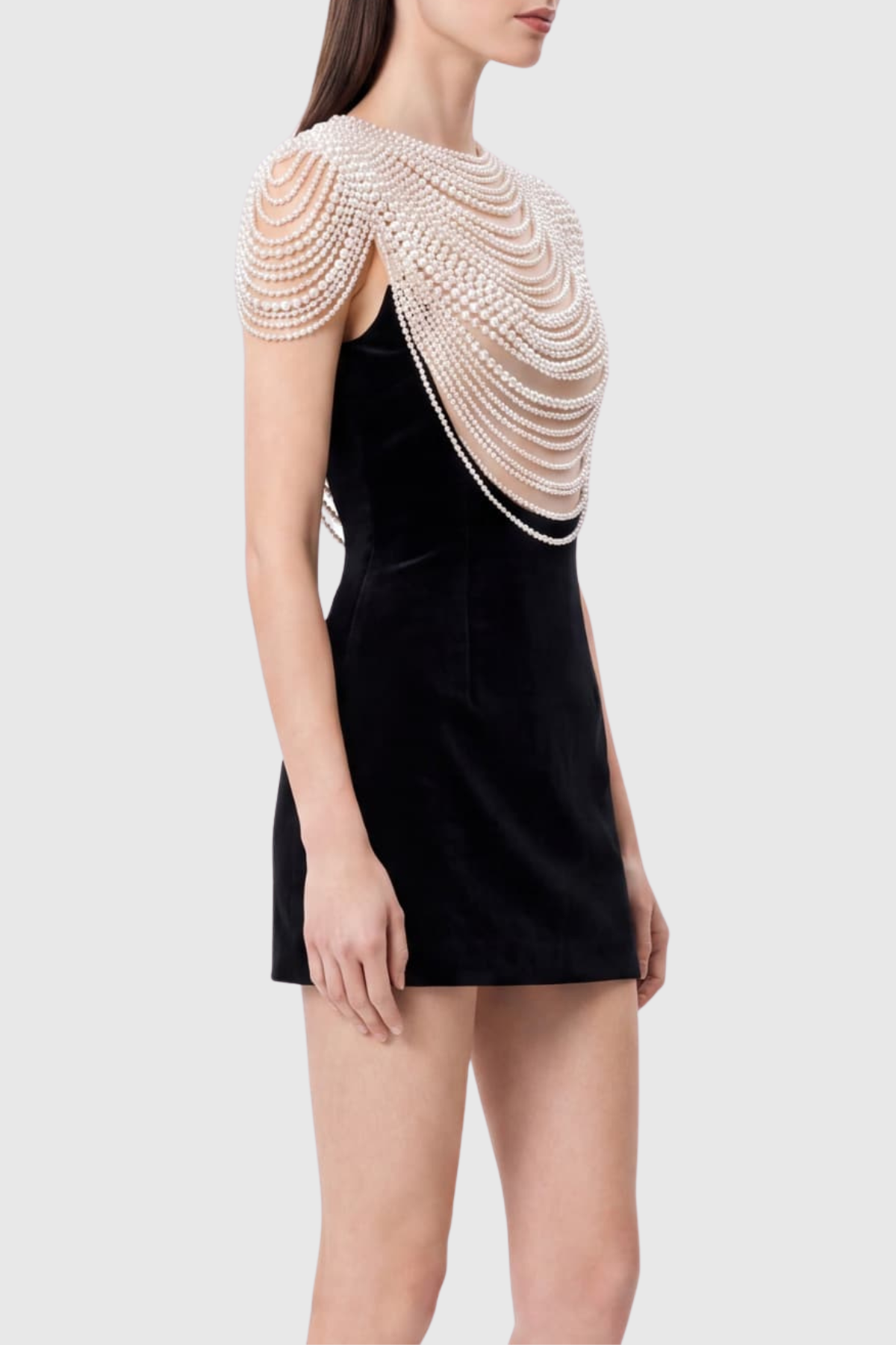 Elka Pearl Embellished Mini Dress