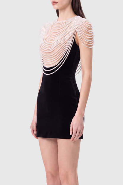 Elka Pearl Embellished Mini Dress