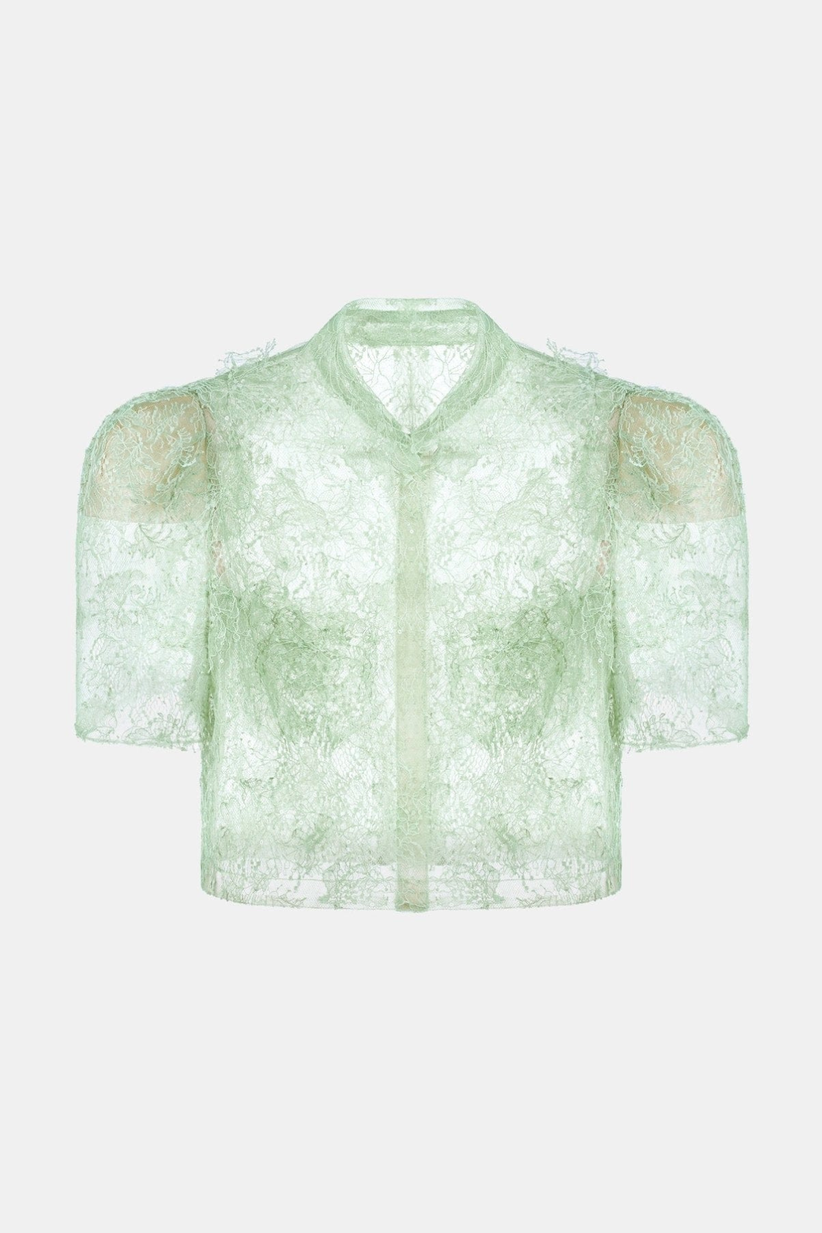 Elsea Lace Top & Mini Skirt Set - Green