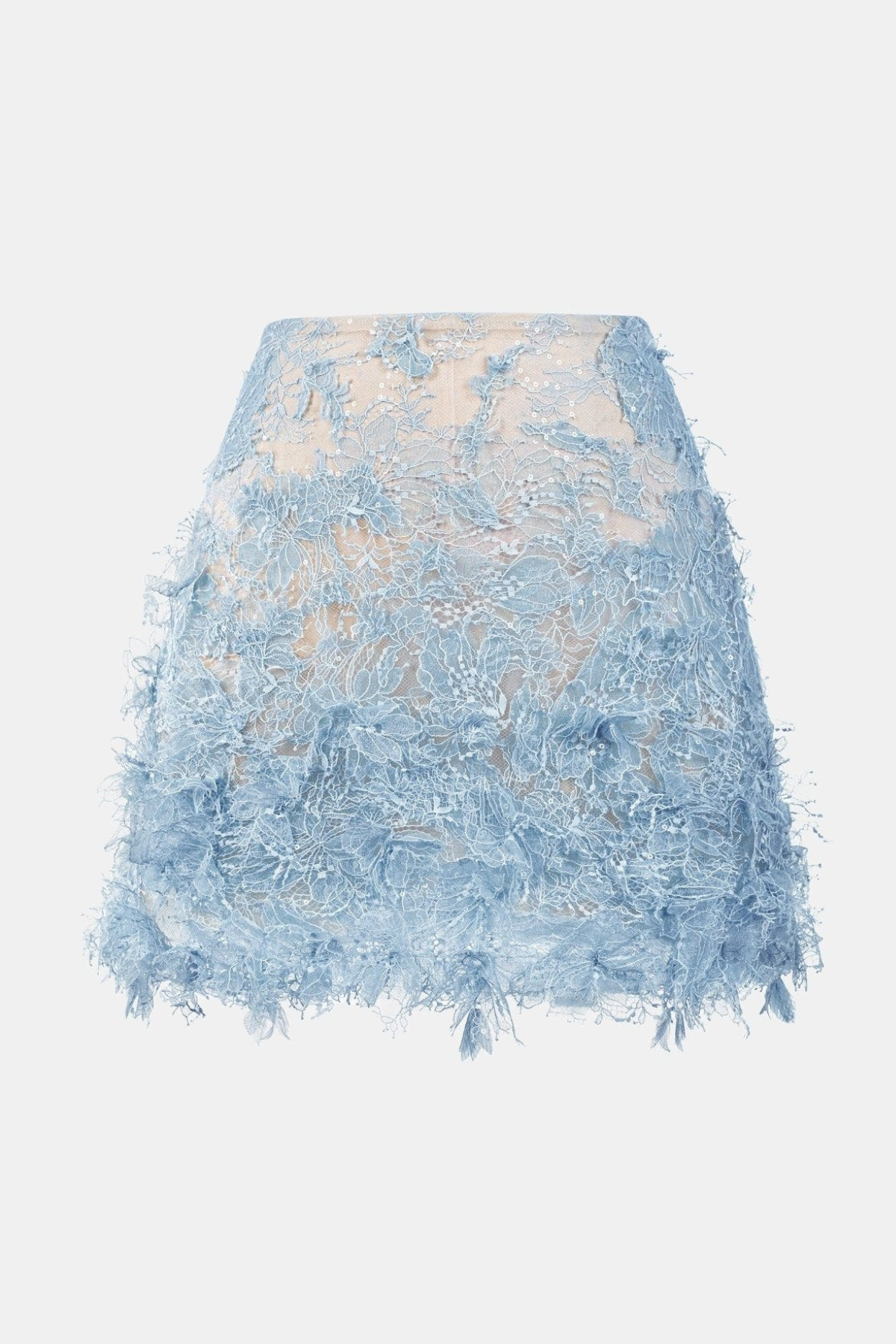 Elsea Lace Top & Mini Skirt Set - Blue