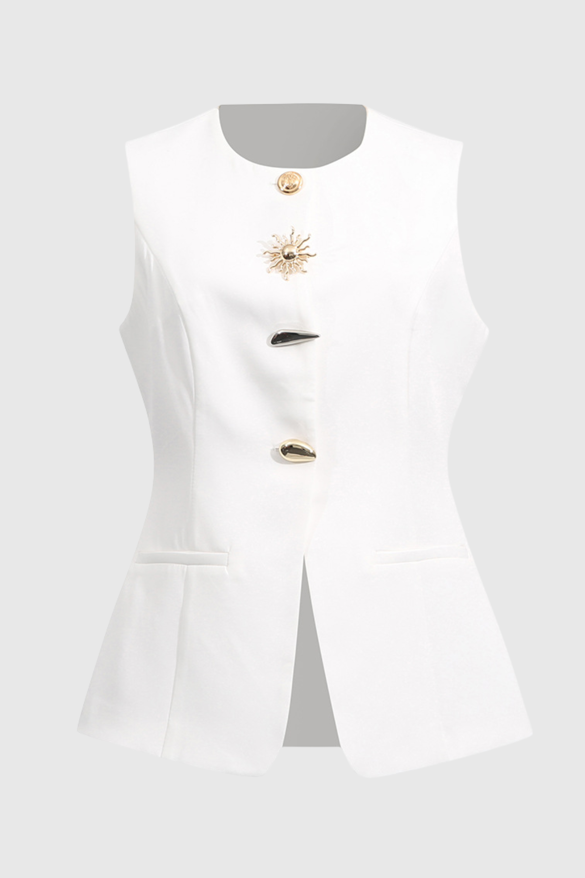 Elspeta Buttoned Slit Vest