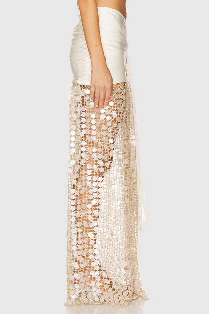 Eluned Halter Top & Sequin Maxi Skirt Set