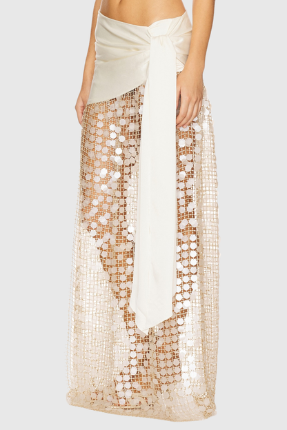 Eluned Halter Top & Sequin Maxi Skirt Set