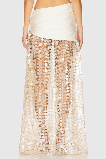 Eluned Halter Top & Sequin Maxi Skirt Set
