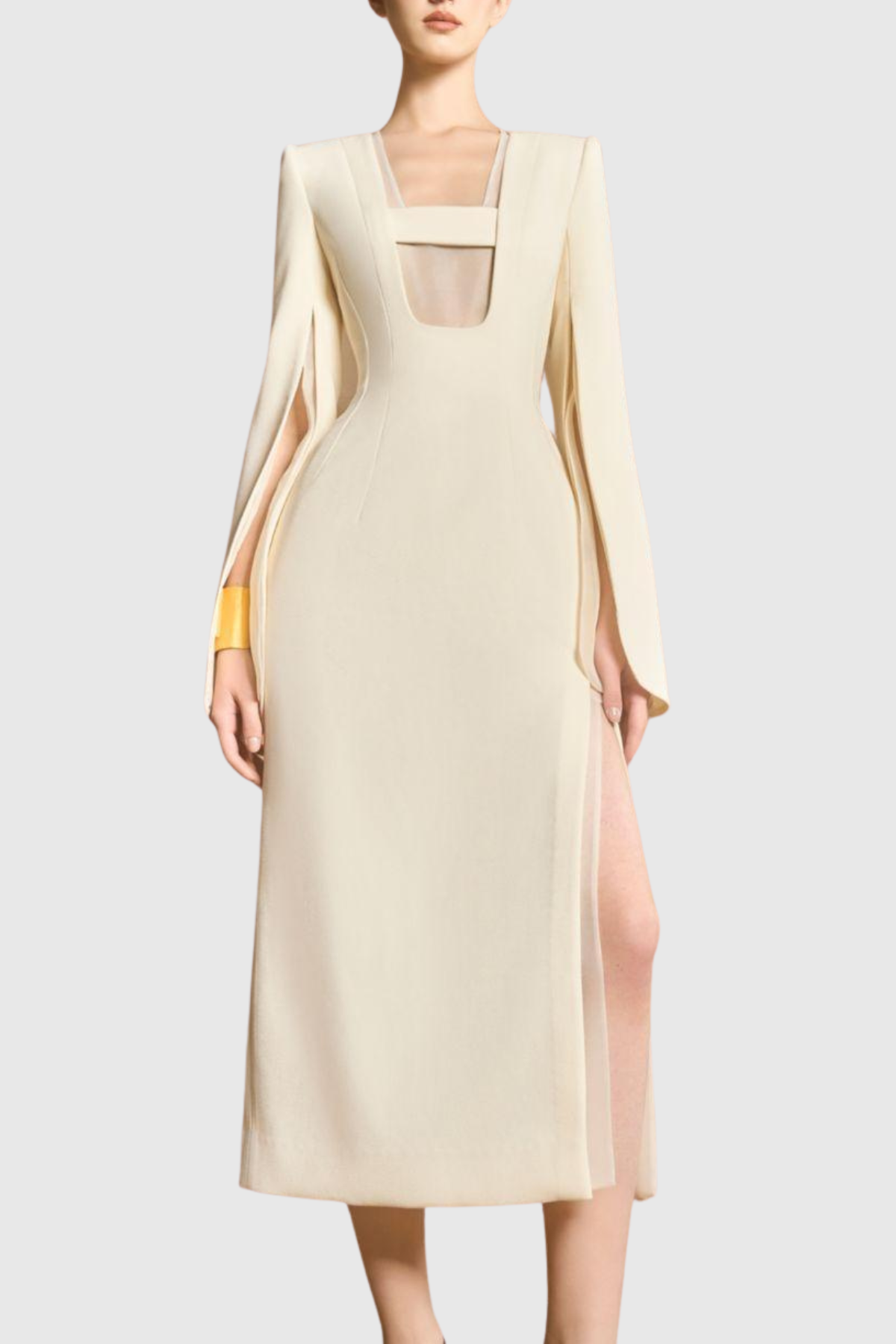 Elyra Split Sleeve Midi Dress