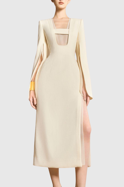 Elyra Split Sleeve Midi Dress
