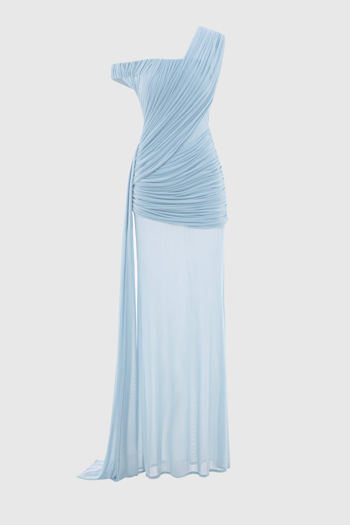 Emeka Asymmetric Draped Maxi Dress - Blue