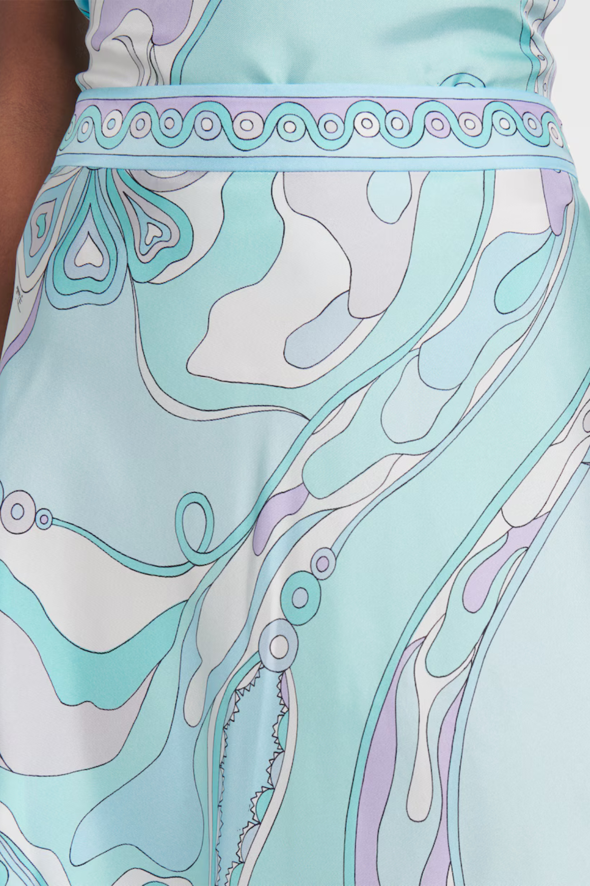 Emeline Print Top & Asymmetric Midi Skirt Set