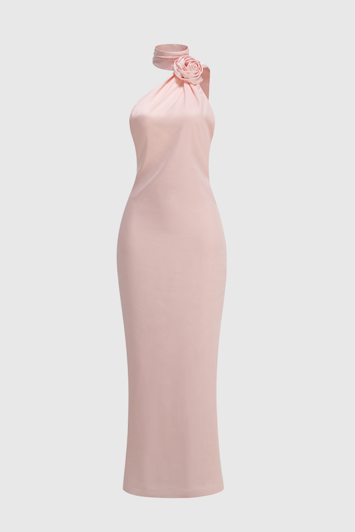Emere Floral Wrap Satin Maxi Dress - Pink