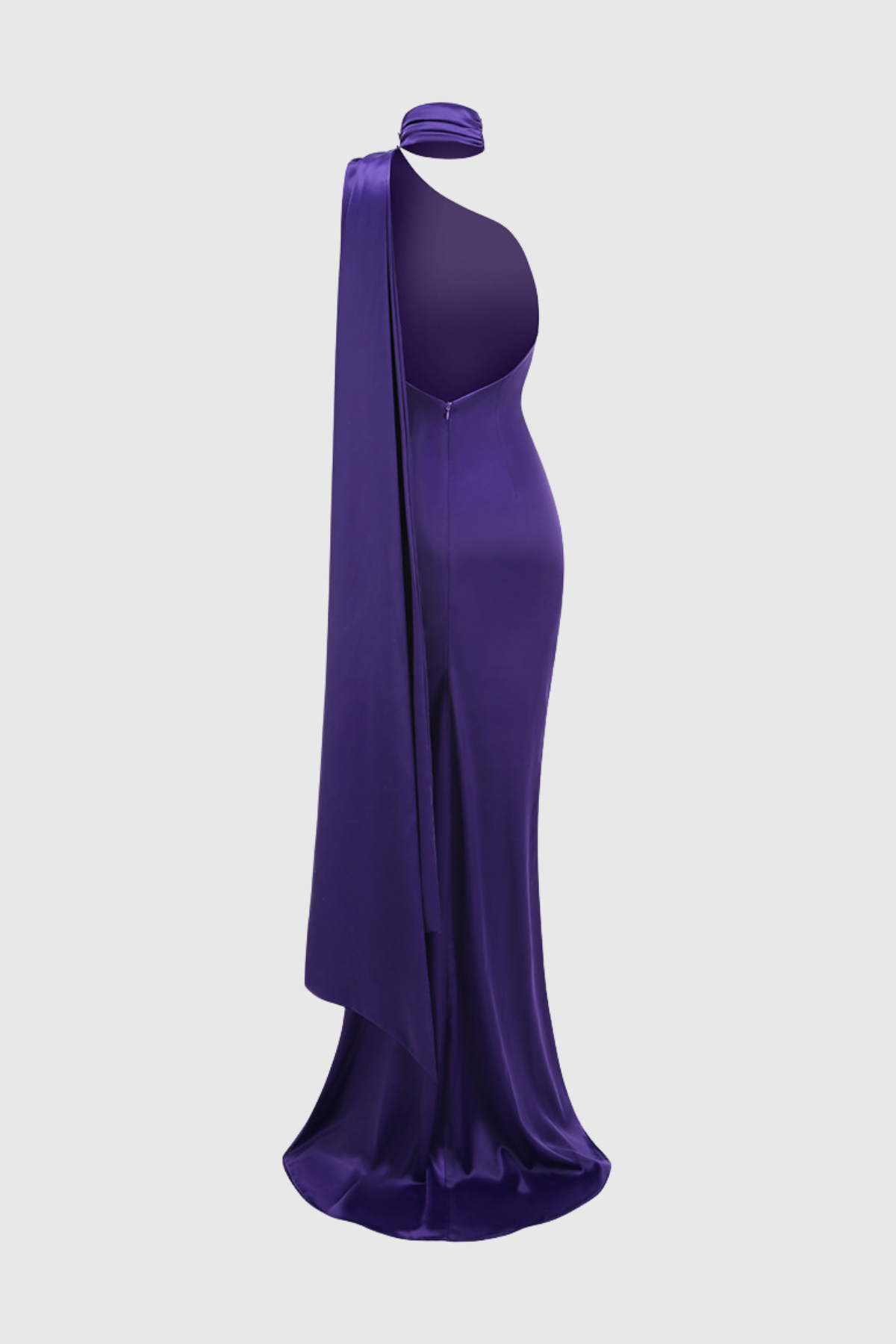 Emere Floral Wrap Satin Maxi Dress - Purple